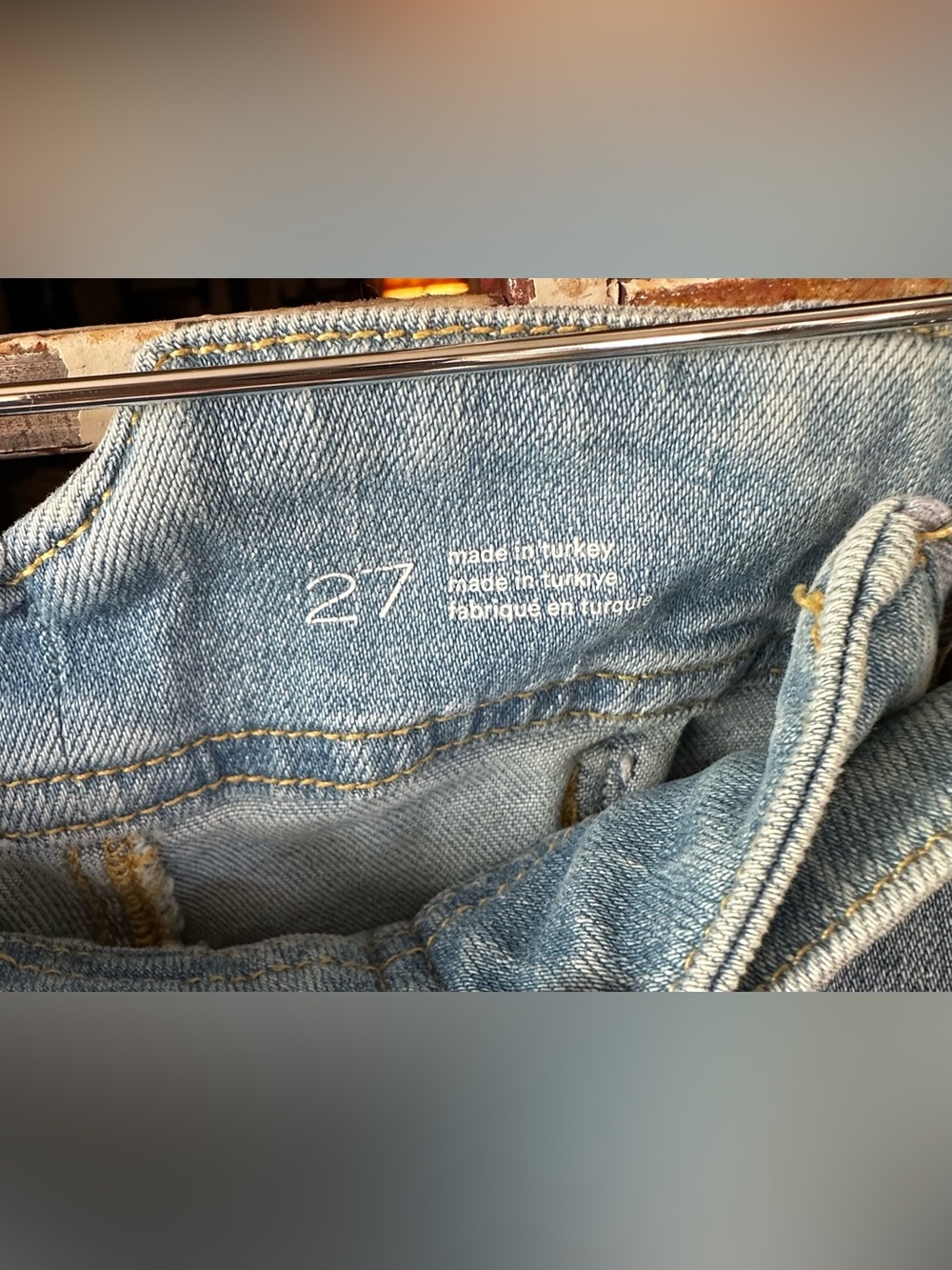Pilcro Anthropologie Wide Leg Sailor Button Jeans Light Wash Size 27 - Picture 7 of 9